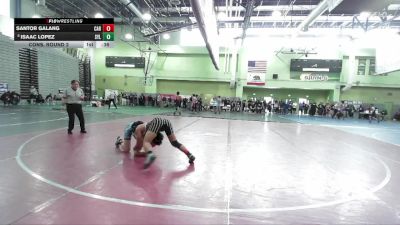 157 lbs Cons. Round 2 - Santor Galang, CARSON vs Isaac Lopez, SYLMAR