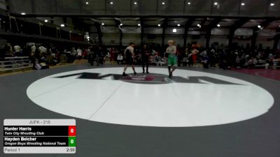 215 lbs Champ. Rd Of 16 - Hunter Harris, Twin City Wrestling Club vs Hayden Belcher, Oregon Boys Wrestling National Team