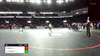 130 lbs Cons. Round 3 - Jourdan Ferguson, Quincy (Girls) vs Kerri Barnes, Meridian (Girls)