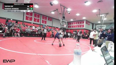 98 lbs Consi Of 8 #1 - Triton Lee, Bartlesville vs Kandon Johnson, McAlester