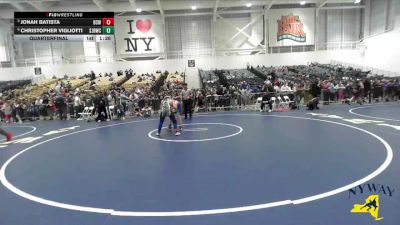 130 lbs Quarterfinal - Jonah Batista, Bear Cave Wrestling vs Christopher Vigliotti, Spencerport Jr Rangers Wrestling Club