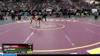 100 lbs Cons. Round 7 - Taylor Drake, Kuna vs Genesis Cambron, Hanford