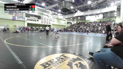 113 lbs 5th Place Match - Jackson Allen, El Camino Real vs Noah Reyes, SAN PEDRO