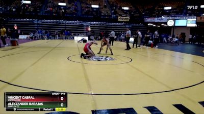 149 lbs Champ. Round 2 - Alexzander Barajas, Cowley CC vs Vincent Cabral, Unattached