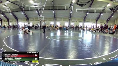 165 lbs Cons. Round 5 - Anthony Lahoski, Ohio Northern Univerity vs Brian Crevar, Wheeling University