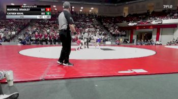 113 lbs Finals (8 Team) - Maxwell Bradley, TUTTLE vs Caysen Wahl, BRISTOW