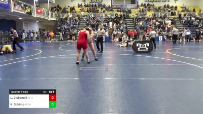 190 lbs Quarterfinal - Liliana Giulianelli, Peters Township vs Keyauna Schimp, Redbank Valley