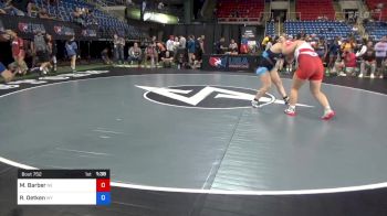 200 lbs Rnd Of 16 - Macy Barber, Nebraska vs Rebecca Oetken, Wyoming