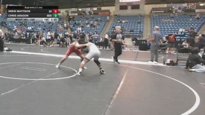 149 lbs Cons. Round 3 - Drew Mattison, Grand View (Iowa) vs Chris Aragon, Morningside (Iowa)