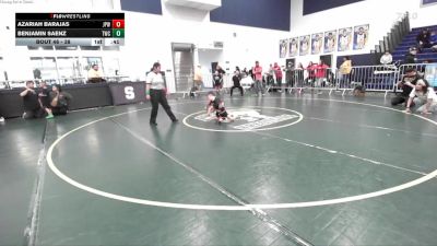 38 lbs 3rd Place Match - Azariah Barajas, Jr Panther Wrestling vs Benjamin Saenz, Threshold Wrestling Club