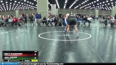 285 lbs Quarters & 1st Wb (16 Team) - Shea Garand, Castleton vs Brett Schoenherr, Wisconsin-Platteville