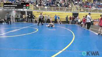 61 lbs Quarterfinal - Bentlee Egleston, Collinsville Cardinal Youth Wrestling vs Garrett Doyle, Cowboy Wrestling Club