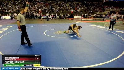 Quarterfinal - Cole Broeker, Southern Valley vs Mavrick Hagemann, Elkhorn Valley