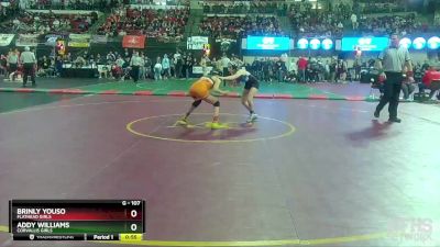 G - 107 lbs Cons. Round 5 - Brinly Youso, Flathead Girls vs Addy Williams, Corvallis Girls