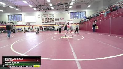155 lbs 7th Place Match - Gabrielle Sontag, WINNETONKA vs Amara Carver, HARRISONVILLE