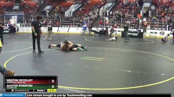 112 lbs Cons. Round 2 - Daxton Atherton, Coloma WC vs Weston McColley, Jonesville Youth WC