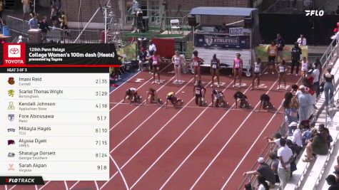 Women's 100m, Finals 3