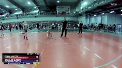 73-75 lbs Round 3 - Colin Hoette, Harrisonville Youth Wrestling Club vs BrocLee Butman, Columbia Wrestling Club