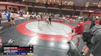 120 lbs Quarterfinal - Tanner Barlow, Oklahoma vs Cooper Jackson, Tiger Wrestling Club