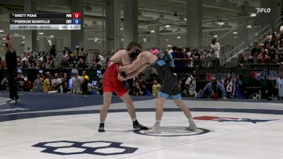 63 kg Cons. Semis - Rhett Peak, Position Wrestling/NYAC vs Pierson Manville, SOUTHWEST WRESTLING CLUB