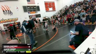 55-60 lbs Round 1 - Harper Siebert, Cody Wrestling Club vs Havana Martinez, North Big Horn Rams