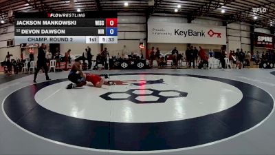 130 kg Champ. Round 2 - Jackson Mankowski, Wisconsin vs Devon Dawson, Northern Illinois RTC