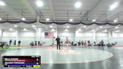 109 lbs Cons. Round 3 - Bella Savage, University Of The Cumberlands vs Brianna Funakoshi, Life