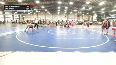 100 lbs Round Of 16 - Brayden Kuhlman, Ohio United - MS vs Liam Ivatts, TDWC Maniacs Grey - MS