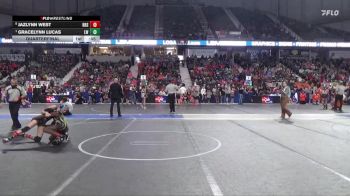 90 lbs Quarterfinal - Gracelynn Lucas, Lucas Wrestling vs JazLynn West, RSA Red Storm