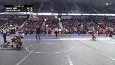 90 lbs Quarterfinal - Gracelynn Lucas, Lucas Wrestling vs JazLynn West, RSA Red Storm
