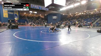 150 lbs Cons. Round 2 - Tristan Ziobro, Christian Brothers Academy vs Zack Jaffe, Kennett