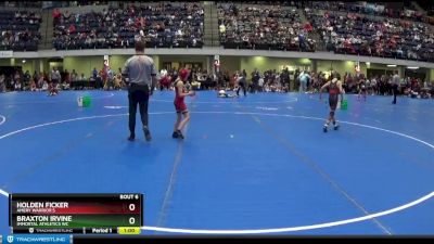 65 lbs Champ. Round 1 - Braxton Irvine, Immortal Athletics WC vs Holden Ficker, Amery Warrior`s