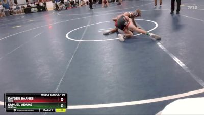 90 lbs Champ. Round 1 - Kayden Barnes, Ares vs Samuel Adams, Arsenal