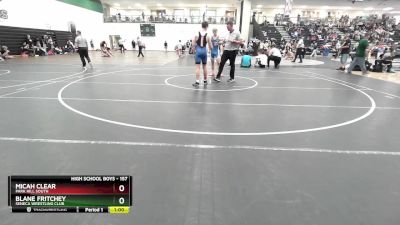 157 lbs Cons. Round 3 - Micah Clear, Park Hill South vs Blane Fritchey, Seneca Wrestling Club