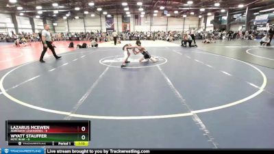 80 lbs Rd# 9- 2:15pm Saturday Final Pool - Lazarus McEwen, Agression Legionaries vs Wyatt Stauffer, M2TC Blue