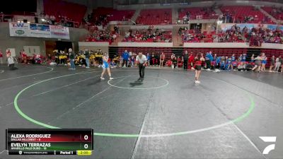 100 lbs Quarters & 1st Wb (16 Team) - Evelyn Terrazas, Amarillo Palo Duro vs Alexa Rodriguez, Dallas Hillcrest