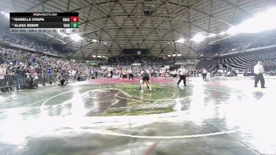 Girls 1B/2B/1A 190 Cons. Semi - Isabella Chapa, Omak (Girls) vs Alara Demir, Vashon Island (Girls)