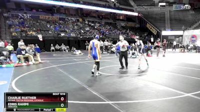 113 Class 1 lbs Champ. Round 1 - Charlie Ruether, Father Tolton Regional Catholic vs Edris Rahimi, Hancock