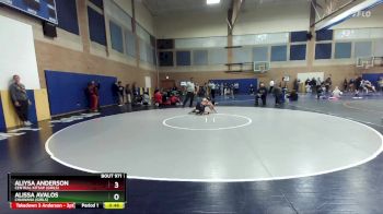 130lbs Cons. Round 4 - Alissa Avalos, Chiawana (Girls) vs Aliysa Anderson, Central Kitsap (Girls)