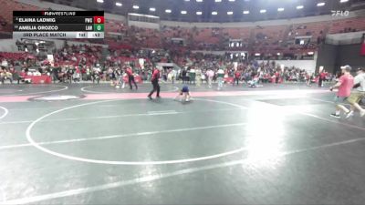60 lbs 3rd Place Match - Elaina Ladwig, Princeton Wrestling Club vs Amelia Orozco, LAW