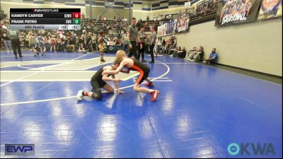 58 lbs 3rd Place - Kamdyn Carver, D3 Wrestling Cluib vs Frank Petro, Cowboy Wrestling Club