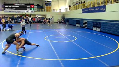 285 lbs Champ. Round 1 - Hayden Simpson, Oklahoma State vs Kolby Scott, Iowa Western Community College