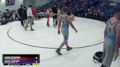 108 lbs Round 3 (4 Team) - Bryce Carlson, Kansas Red Boys vs Jaxon Petersen, Nebraska Red Boys