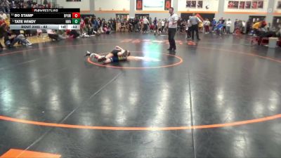 82 lbs Cons. Round 3 - Bo Stamp, Belle Plaine Gold Medal vs Tate Windy, Hawkeye Wrestling Academy