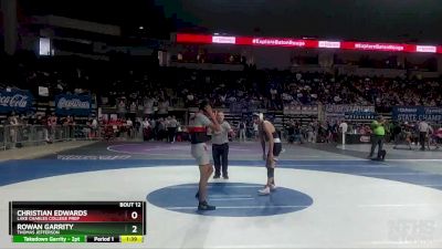 D 3 132 lbs Champ. Round 1 - Rowan Garrity, Thomas Jefferson vs Christian Edwards, Lake Charles College Prep