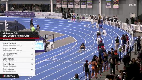 High School Girls' 200m, Finals 3