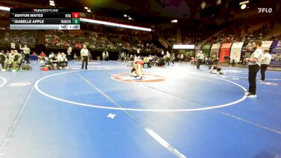 105 Class 2 lbs Quarterfinal - Isabelle Apple, Francis Howell North vs Ashton Mayes, Nixa