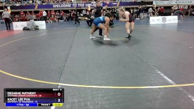 170 lbs Quarters & 1st Wb (16 Team) - Kacey Lee Pua, University Of Providence vs Desarae Matheny, Southern Oregon University