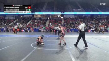 90 lbs Champ. Round 1 - Gracelynn Lucas, Lucas Wrestling vs Rylie Rasmussen, Atwood Kids Wrestling Club