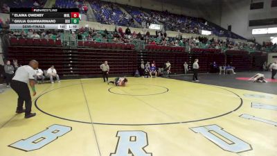 100 lbs Semifinal - Elaina Owenby, Midland Valley vs Giulia Giammarinaro, Dixie